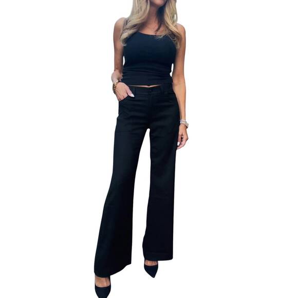 NEW BEVY FLOG christi flare pants in black